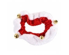 Barry King Świąteczny szalik z dzwoneczkami dla psa czerwony 8.5x7.5cm