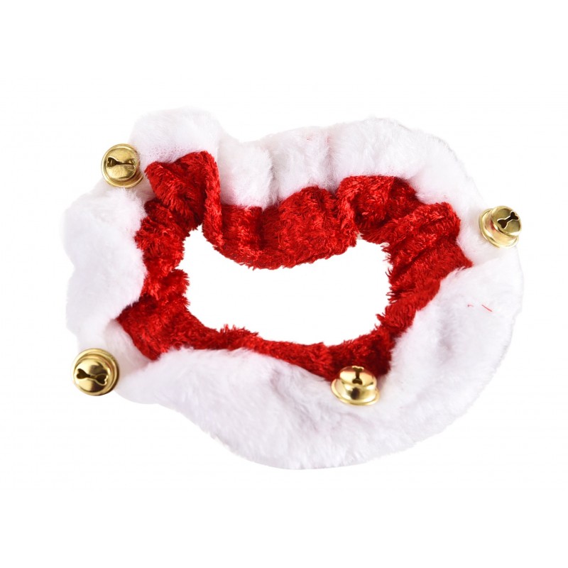 Barry King Świąteczny szalik z dzwoneczkami dla psa czerwony 8.5x7.5cm