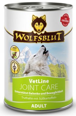 Wolfsblut Dog VetLine Joint Care indyk i bataty puszka dla psów z chorobą stawów 395g