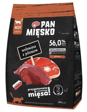 Pan Mięsko Karma sucha dla kota wołowina i jeleń chrupki M