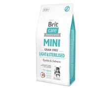Brit Care Grain Free Mini Light & Sterilised bezzbozowa karma z królikiem i łososiem dla małego psa
