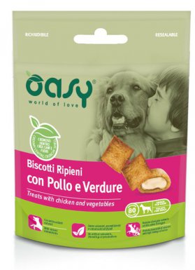 Oasy ciastka dla psów kurczak z warzywami 70g