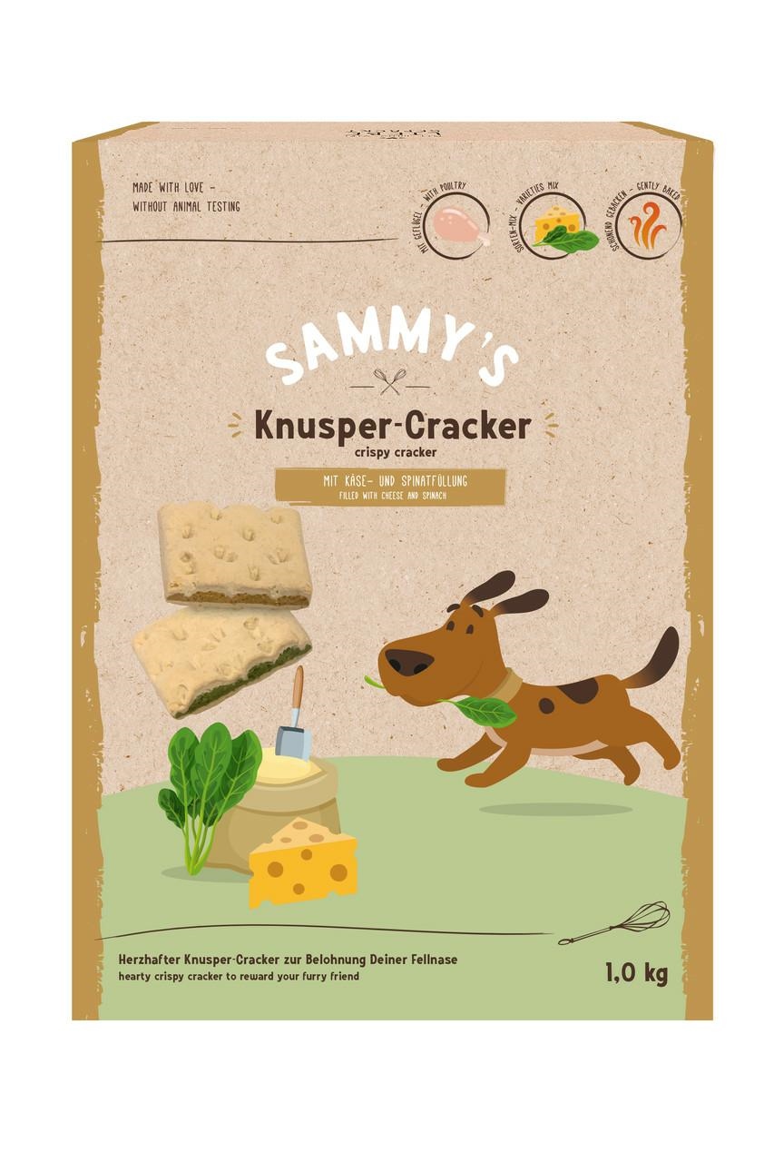 Sammy`s Crispy Cracker ciastka krakersy szpinak z serem 1kg 