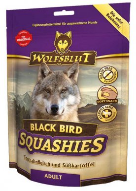 Wolfsblut Dog Squashies Black Bird miękka przekąska dla psa bez zbóż i glutenu z dużą zawartością mięsa 