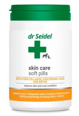 Dr Seidel Skin Care Soft Pills dla psów i kotów z wrażliwą skórą, matową sierścią lub w okresie linienia 225g 