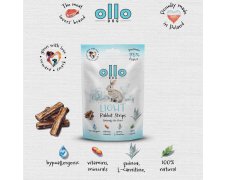 Ollo Air Dried Light Rabbit Strips niskokaloryczne przysmaki z królikiem dla psa 80g