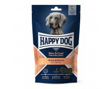 Happy Dog Care Snack Skin Coat bezzbożowa receptura wspiera funkcje skóry i lśniącą sierść przysmak dla psów 100g