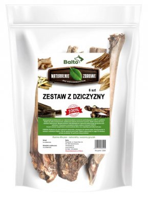 Balto Przysmak dla psów zestaw gryzaków z dziczyzny 6szt