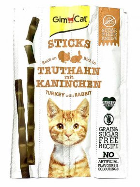 GimCat Sticks kabanosy dla kota 4 sztuki w opakowaniu 