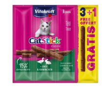 Vitakraft Cat Stick Mini królik + kaczka 4szt (3 + 1 gratis)
