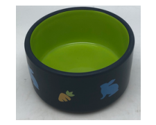 Yarro miska ceramiczna dla gryzonia, czarna z zielonym środkiem 10x5cm