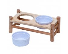 Panama Pet stojak z miskami dla gryzoni i królika 24x10x8,5cm / 2x150ml