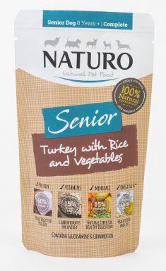 Naturo Senior Mini indyk z ryżem i warzywami saszetka 150g dla psa