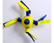 Yarro Energy interaktywna piłka dla psa z gumy TPR z nylonowymi taśmami 7,5cm
