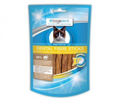 BOGADENT Fibre Sticks przysmaki przeciw osadom dla kota 50g 