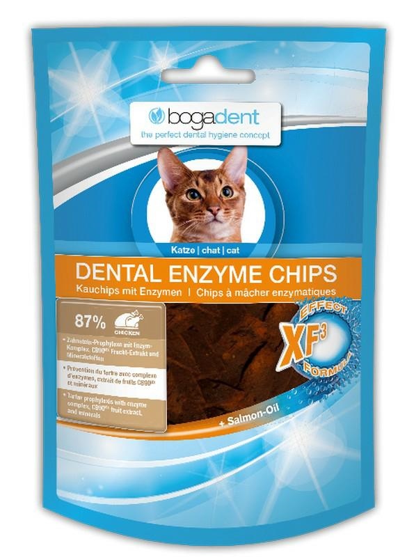 Bogadent Dental Enzyme Chips Chicken przysmaki przeciw osadom dla kota 50g
