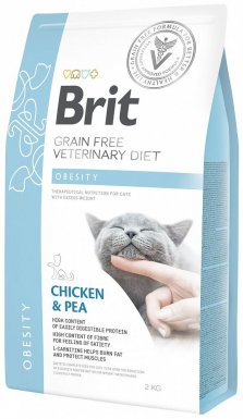 Brit GF Veterinary Diets Cat Obesity Chicken&Pea diata wspomagajaca odchudzanie