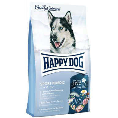 Happy Dog Supreme Fit & Well Adult Sport Nordic karma dla psów dorosłych o zwiększonym zapotrzebowaniu na energię 14kg