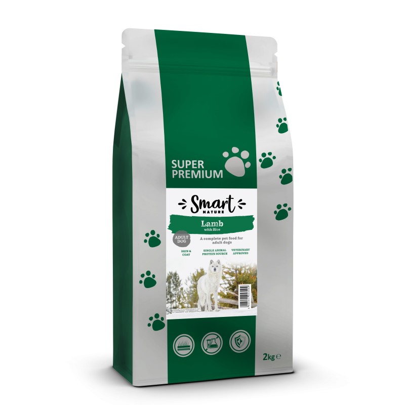 Smart Nature Dog Lamb & Rice Mono karma dla psa 100% jagnięciny bez białka kurczaka wspiera skórę i sierść 