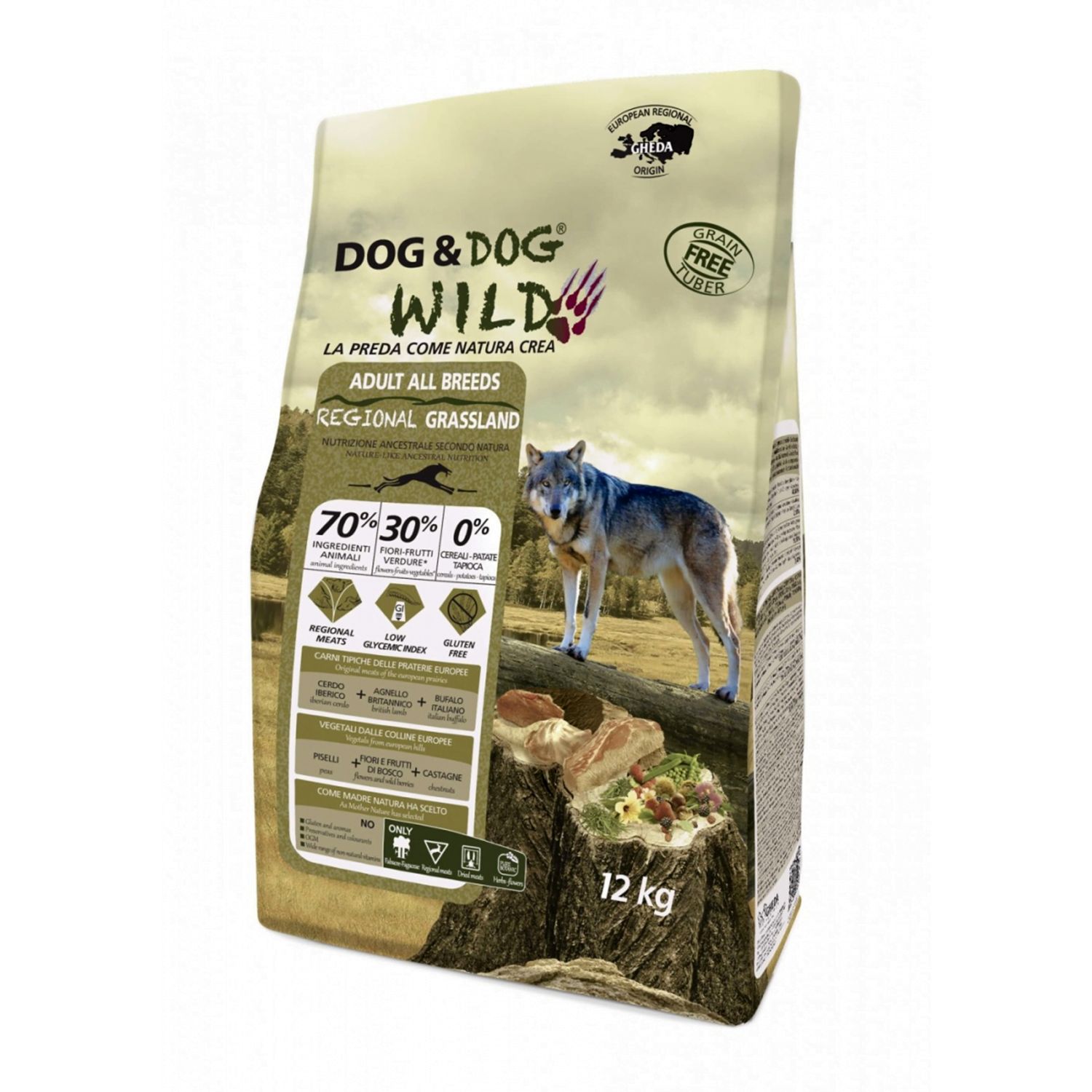 Dog & Dog Wild Adult All Breeds Regional Grassland sucha karma z mięsem świni iberyjskiej, bawoła oraz jagnięciny