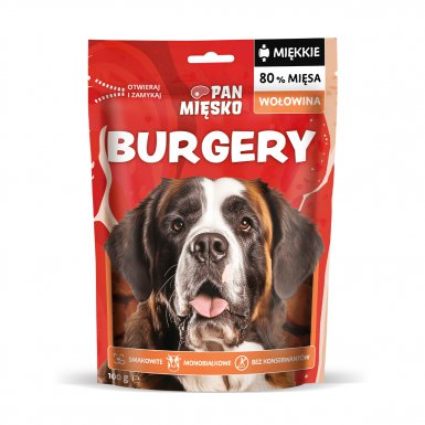 Pan Mięsko Miękkie Monobiałkowe Burgery wołowe 100g