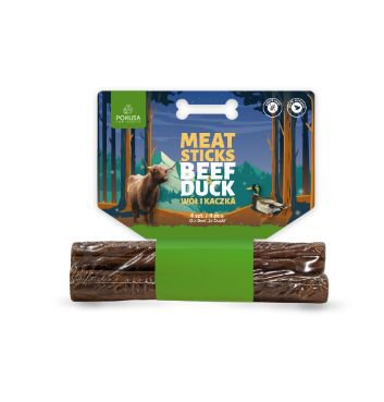 Pokusa Feel The Wild Meat Sticks Beef & Duck Naturalne gryzaki z wołowiną i kaczką 4 sztuki
