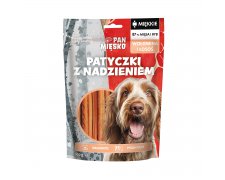Pan Mięsko przysmak dla psa dorosłego patyczki z wołowiną z łososiem 87% mięsa
