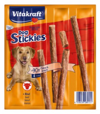 Vitakraft Dog Stickies mięsne kabanosy dla psa 4x11g