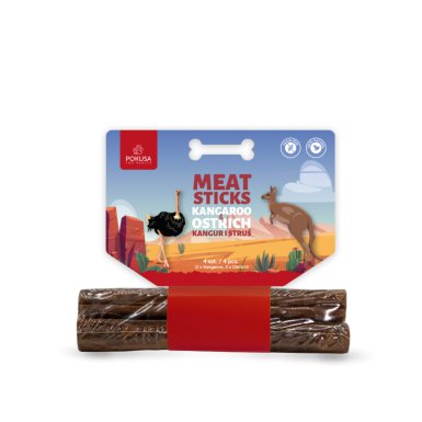 Pokusa Feel The Wild Meat Sticks 100% naturalne smaczki wykonane z mięsa mięśniowego kangur struś 4 szt.