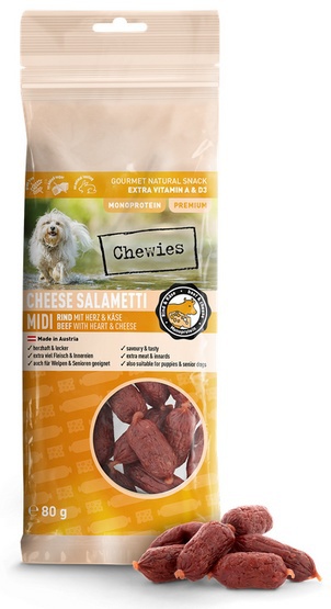 Chewies Cheese Salametti Midi naturalna ekstra kiełbasa 80g