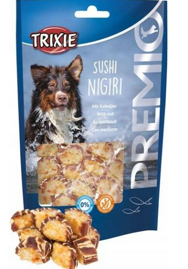 Trixie Sushi Nigiri przysmak dla psa z dorszem kurczakiem i kaczką 100g