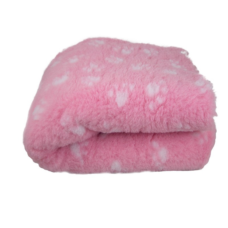 Dry Bed Antypoślizgowe półprzepuszczalne legowisko dla psów różowy w białe łapk 30mmi