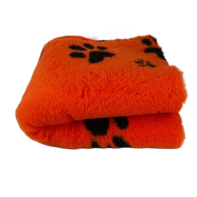 Dry Bed Antypoślizgowe półprzepuszczalne legowisko dla psów pomarańcz w czarne łapki 28mm