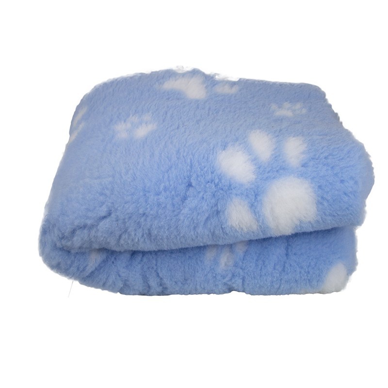 Dry Bed Antypoślizgowe półprzepuszczalne legowisko dla psów błękitny w białe łapki 28mm