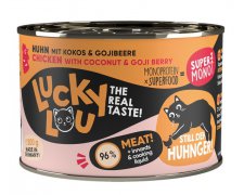 Lucky Lou SuperMono monoproteinowa karma dla dorosłych kotów z kurczakiem puszka 200g