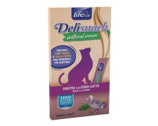 Life Cat Deli Snack Natural Cream bezzbożowy przysmak dla kota 6x15g