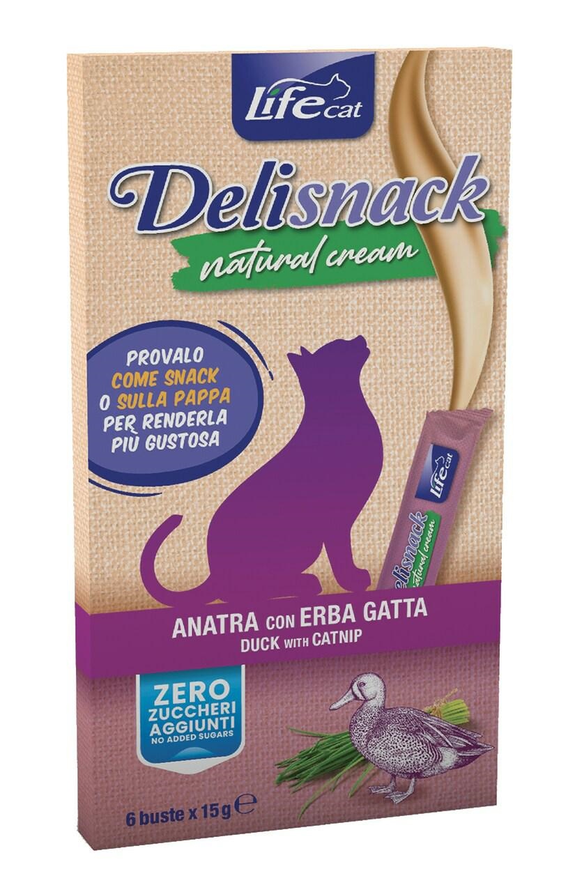 Life Cat Natural Cream bezzbożowy przysmak dla kota 6x15g