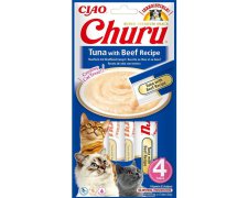 Inaba Churu Tuna Beef bezzbożowy przysmak dla kota z tuńczyk z wołowiną 4x14g