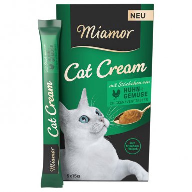 Miamor Cat Cream Huhn Gemuse przysmak w kremie z kurczakiem i warzywami 5x15g