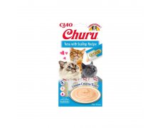 Inaba Ciao Cat Churu Creamy Tuńczyk i przegrzebki jako aksamitny sos 4x14g