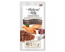 Natural Kitty Kremowy przysmak dla kota z kurczakiem wątróbką i siemie lniane 48g