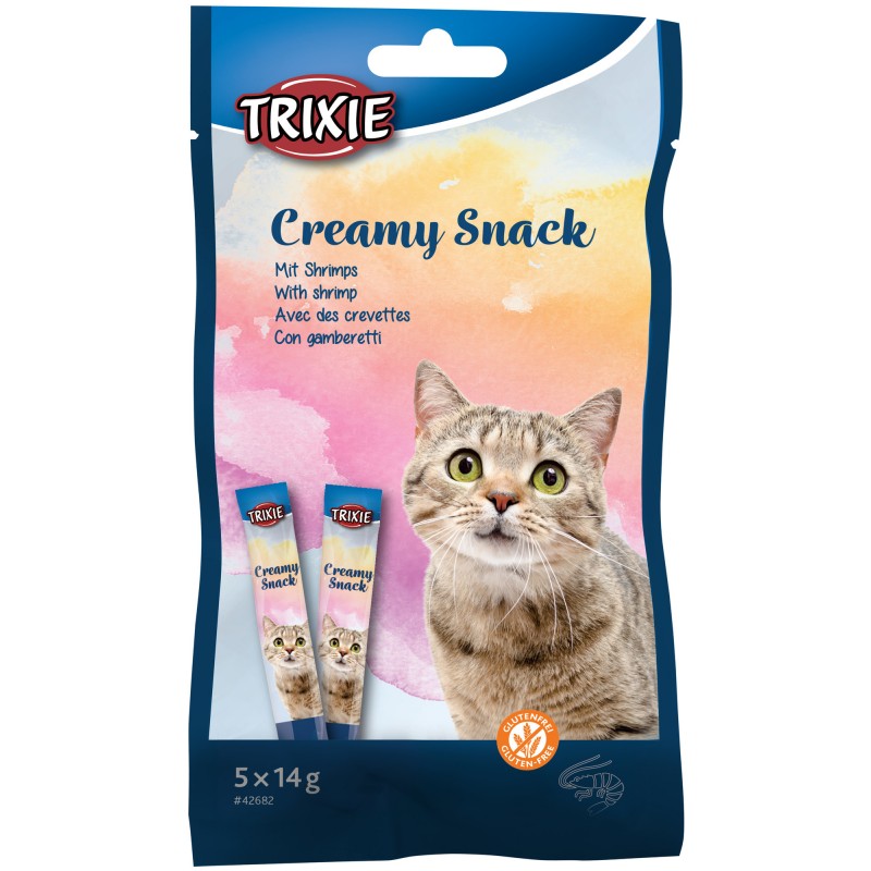 Trixie Creamy Snack tuńczyk i krewetki płynny przysmak dla kota 5x14g