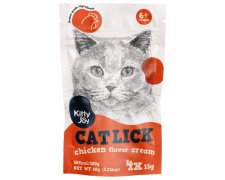 Kitty Joy Cat Lick Kurczak Cream saszetka z delikatną polewą o konsystencji kremu 4x15g