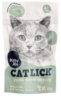 Kitty Joy Cat Lick Tuńczyk Cream saszetka z delikatną polewą o konsystencji kremu 4x15g