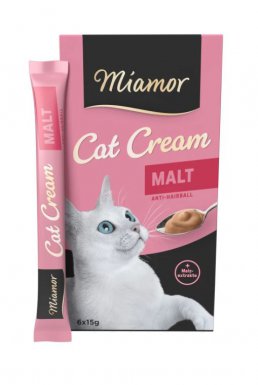 Miamor Cat Confect Malt Cream Hairball odkłaczający krem ze słodu 6x15g