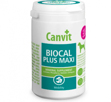 Canvit Biocal Plus Maxi For Dogs zdrowy rozwój kości, ścięgien i stawów u psów 230g