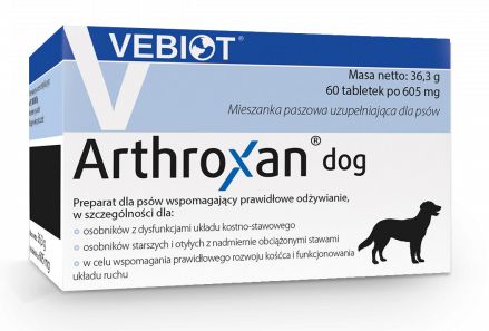 Arthroxan Dog dla osobników z dysfunkcjami układu kostno-stawowego 60 tabletek