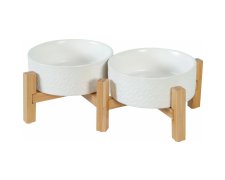 Zolux Keramo Duo miski ceramiczne dla psa lub kota białe