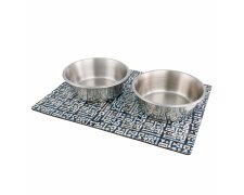 Barry King Zestaw 2 misek dla psa stal nierdzewna z matą magnetyczną 2x470ml