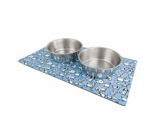 Barry King Zestaw 2 misek dla psa stal nierdzewna z matą magnetyczną 2x950ml